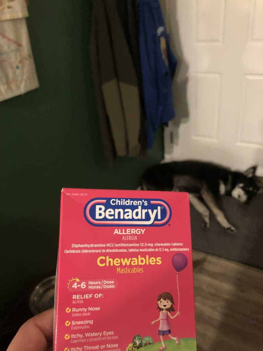 Canine benadryl store