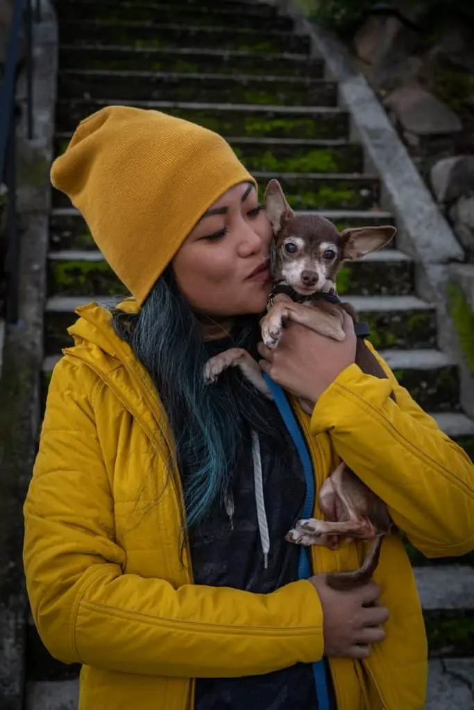 Pic 13 a woman with her chihuahua