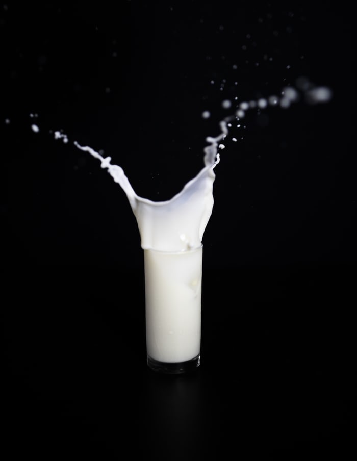 1 a glass of milk
