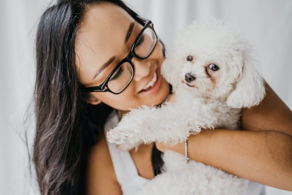 2 a woman holding a teacup poodle 2 a woman holding a teacup poodle